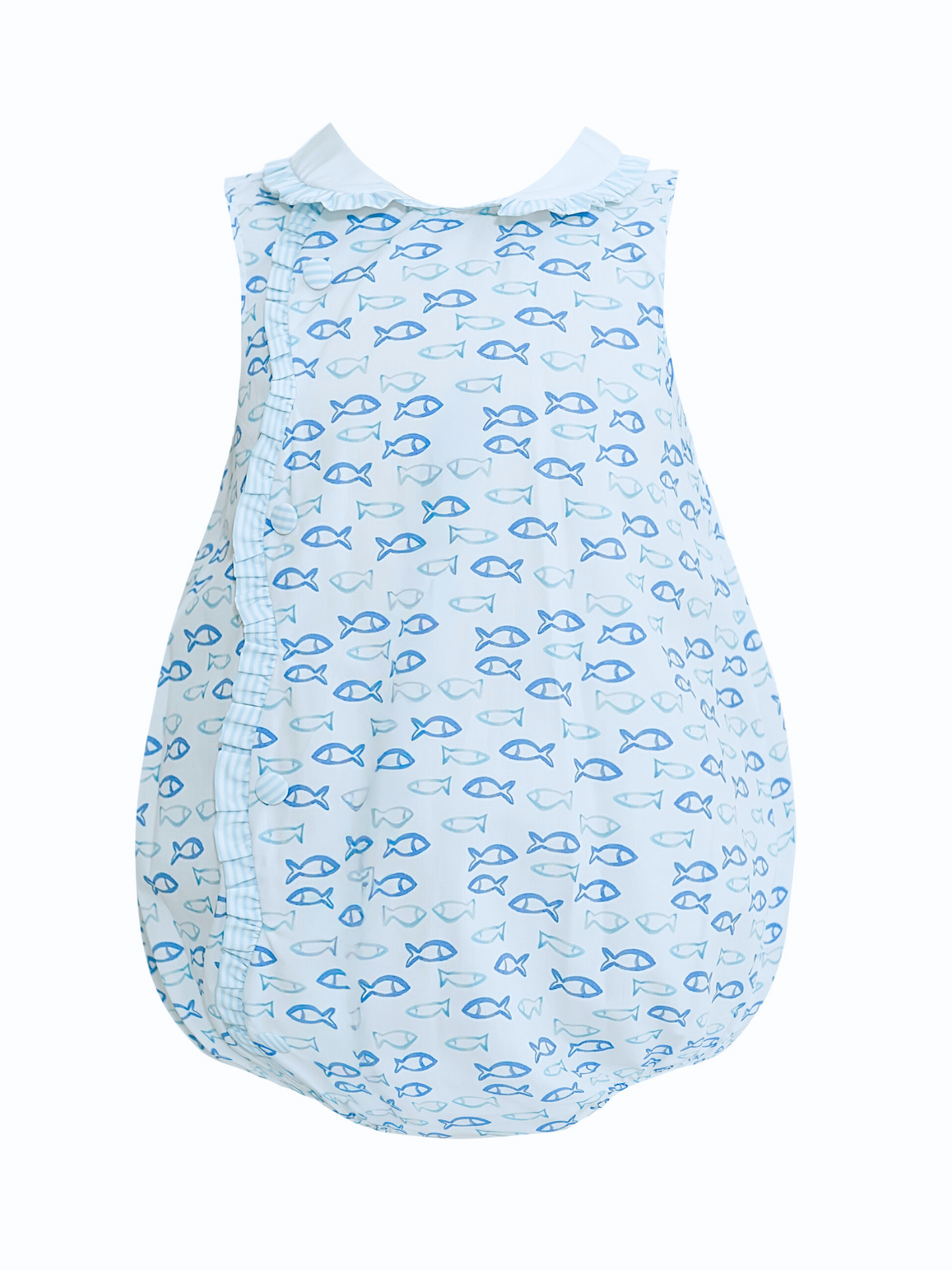 Claire Blue Seaside Fish Scallop Bubble